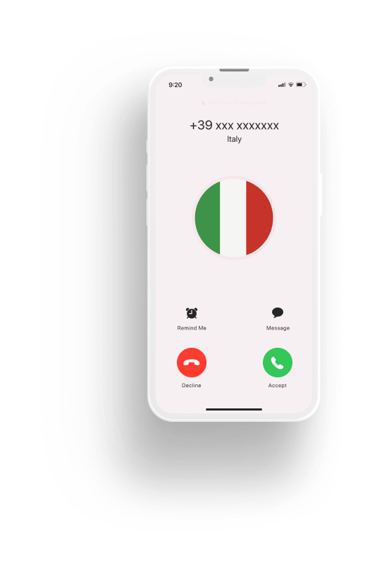 Italian Phone Number